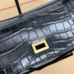 Balenciaga Rodeo Bag – Large 40cm, Croc-Embossed Leather with Gold Hardware