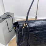 Balenciaga Rodeo Bag – Large 40cm, Croc-Embossed Leather with Gold Hardware