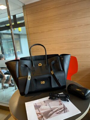 Balenciaga Bel-Air Runway Tote Bag – Black with Gold Hardware (Large)