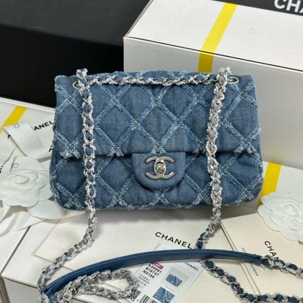 Chanel Classic Flap Bag – Denim Edition with Exterior Stitching