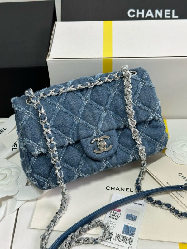 Chanel Classic Flap Bag – Denim Edition with Exterior Stitching