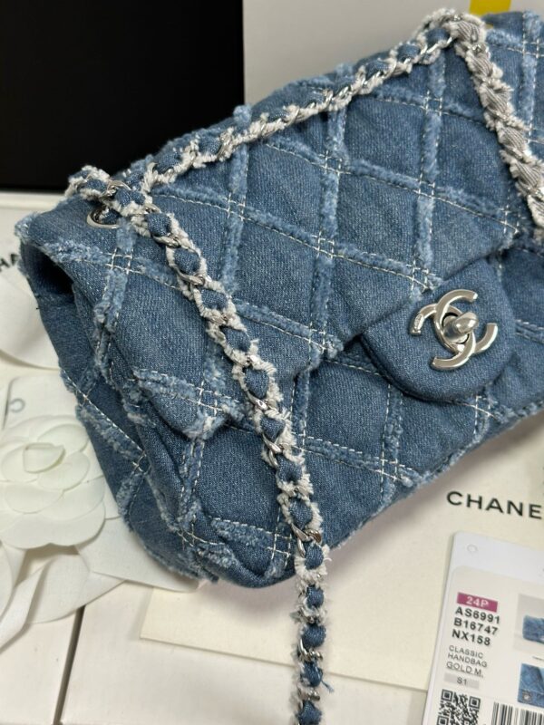 Chanel Classic Flap Bag – Denim Edition with Exterior Stitching