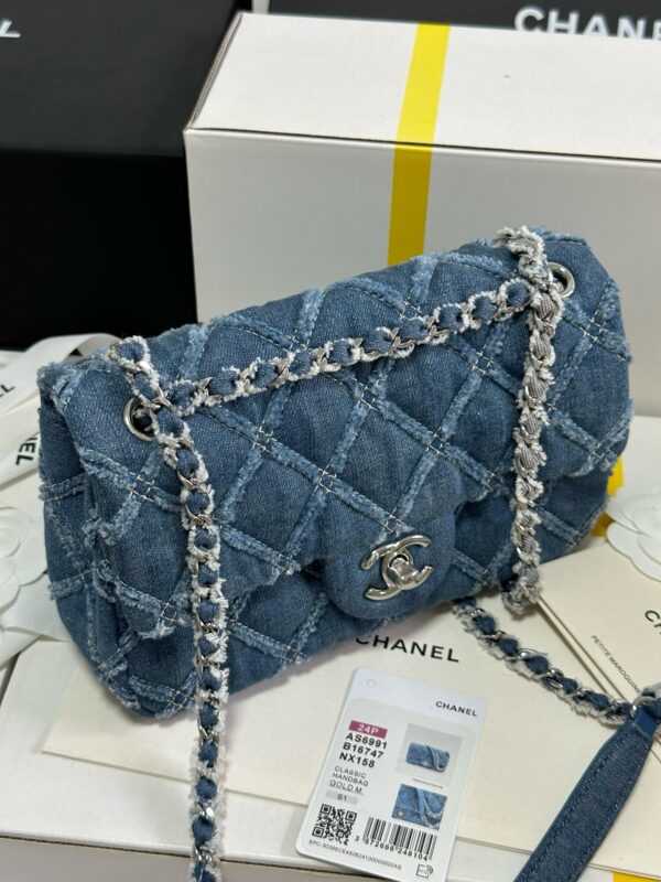 Chanel Classic Flap Bag – Denim Edition with Exterior Stitching