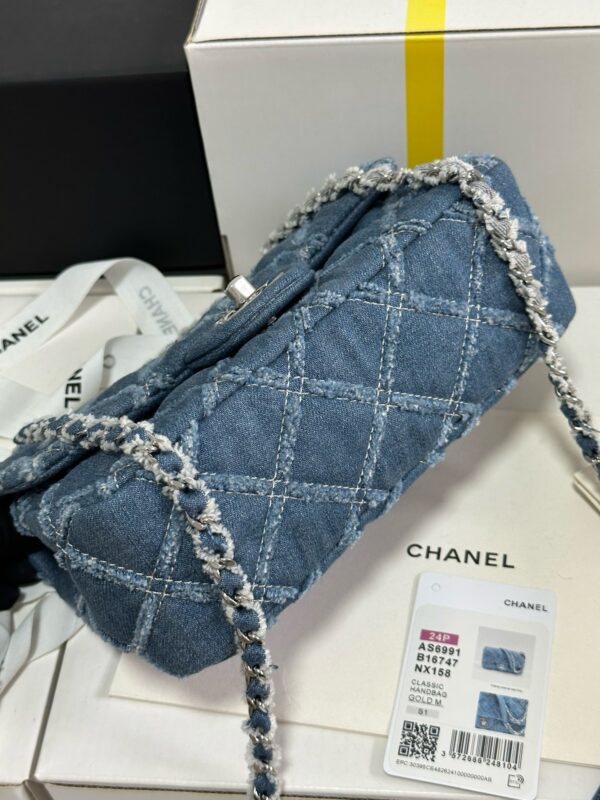 Chanel Classic Flap Bag – Denim Edition with Exterior Stitching