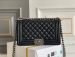 Chanel Le Boy Bag – Medium Size (Caviar Leather / Platinum Edition)