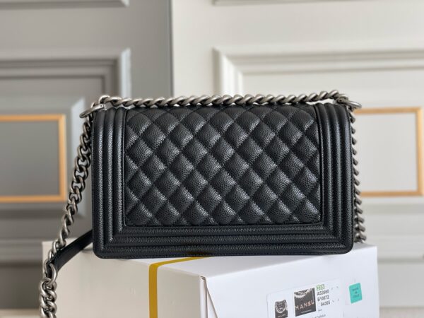 Chanel Le Boy Bag – Medium Size (Caviar Leather / Platinum Edition)