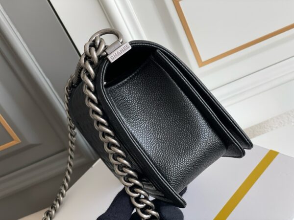 Chanel Le Boy Bag – Medium Size (Caviar Leather / Platinum Edition)