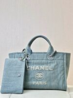 Chanel 23S Washed Vintage Denim Beach Tote Bag (Top Replica Quality)