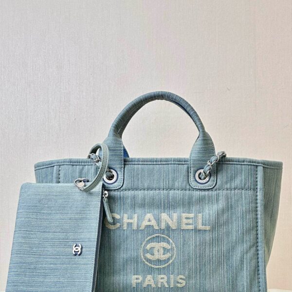 Chanel 23S Washed Vintage Denim Beach Tote Bag (Top Replica Quality)