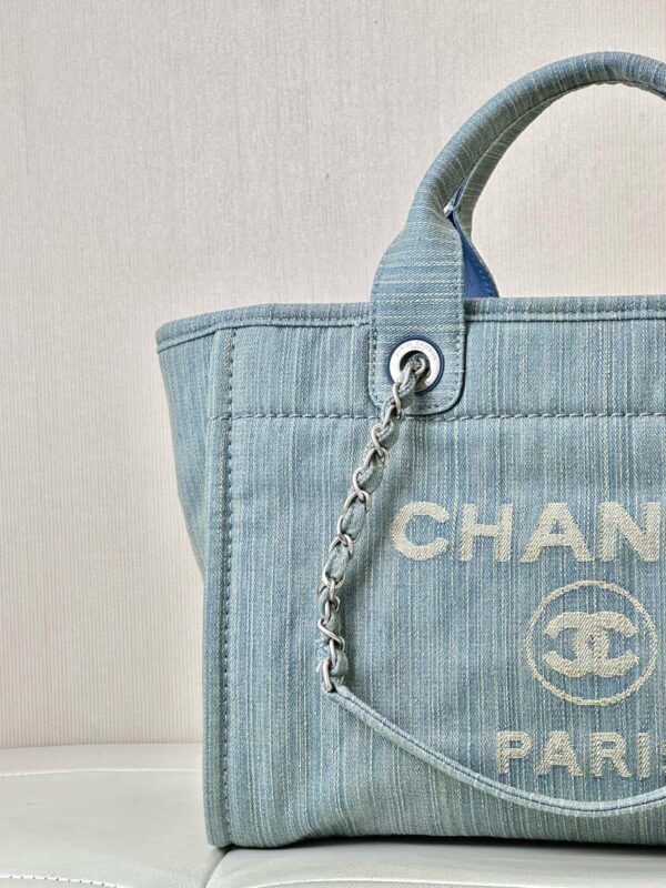 Chanel 23S Washed Vintage Denim Beach Tote Bag (Top Replica Quality)