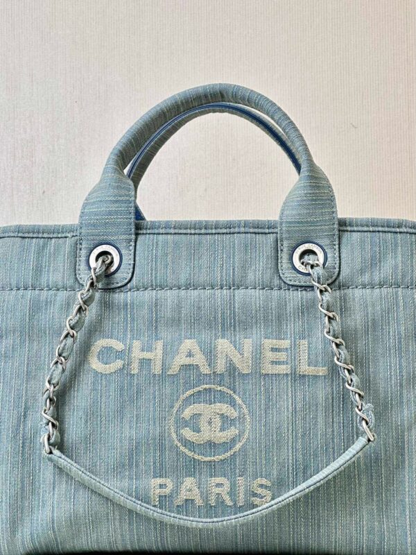 Chanel 23S Washed Vintage Denim Beach Tote Bag (Top Replica Quality)