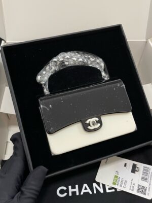 Chanel Acrylic Black & White Mini Box Clutch