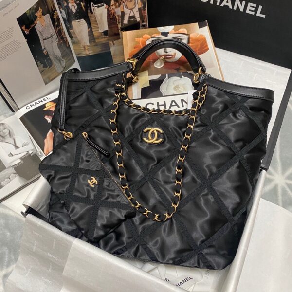Chanel 22P Nylon Chain Shopping Tote