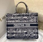 Dior Book Tote – Layered “Blue Jungle Tiger” Embroidery