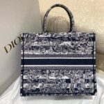 Dior Book Tote – Layered “Blue Jungle Tiger” Embroidery