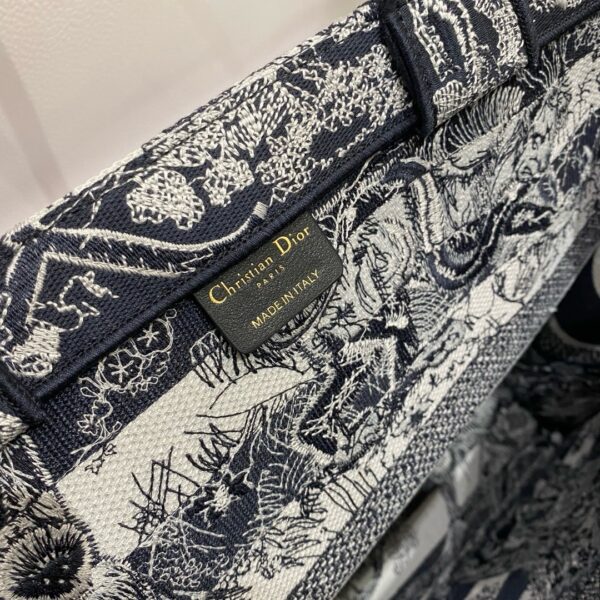 Dior Book Tote – Layered “Blue Jungle Tiger” Embroidery