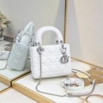 Lady Dior Mini – White with Silver Hardware (3 Grid)