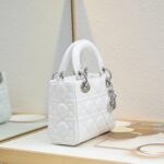 Lady Dior Mini – White with Silver Hardware (3 Grid)
