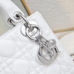 Lady Dior Mini – White with Silver Hardware (3 Grid)