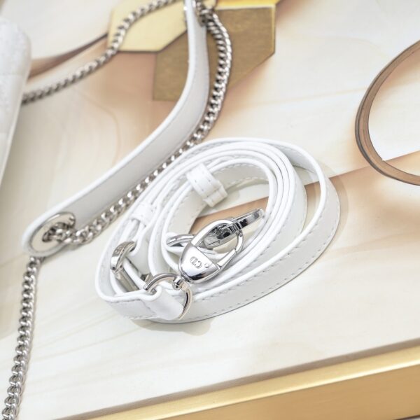 Lady Dior Mini – White with Silver Hardware (3 Grid)