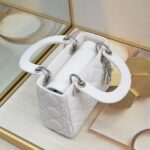 Lady Dior Mini – White with Silver Hardware (3 Grid)