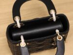 Lady Dior Mini – Black Lambskin with Light Gold Hardware