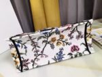 Dior Top-tier Imported Original Embroidery Shopping Bag – New White Iris Medium Size