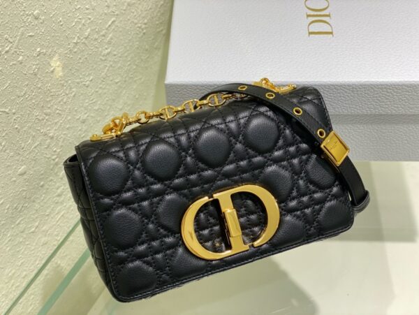 Dior Caro Small Bag – Classic Cannage Stitching & Vintage Gold Hardware