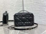Dior Caro Box Chain Bag – Black Calfskin with Oversized Cannage Stitching