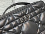 Dior Caro Box Chain Bag – Black Calfskin with Oversized Cannage Stitching