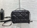 Dior Caro Box Chain Bag – Black Calfskin with Oversized Cannage Stitching