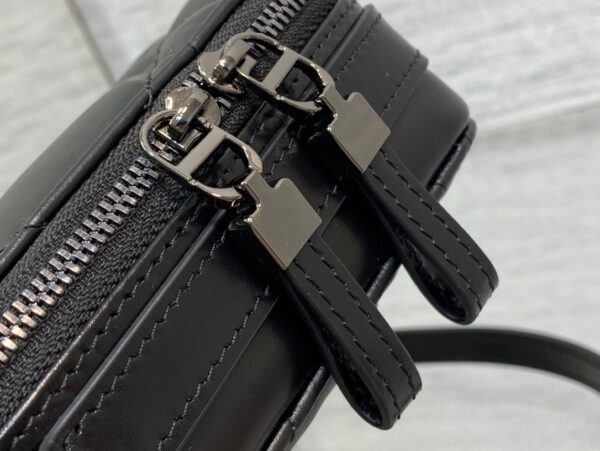 Dior Caro Box Chain Bag – Black Calfskin with Oversized Cannage Stitching