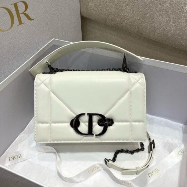 Dior 30 Montaigne Box Chain Bag – Black & White