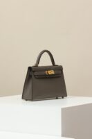 HERMES Mini Kelly II 19cm (Epsom M8 Asphalt Grey / Gold Hardware)