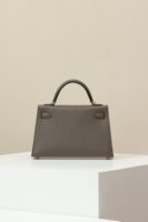 HERMES Mini Kelly II 19cm (Epsom M8 Asphalt Grey / Gold Hardware)