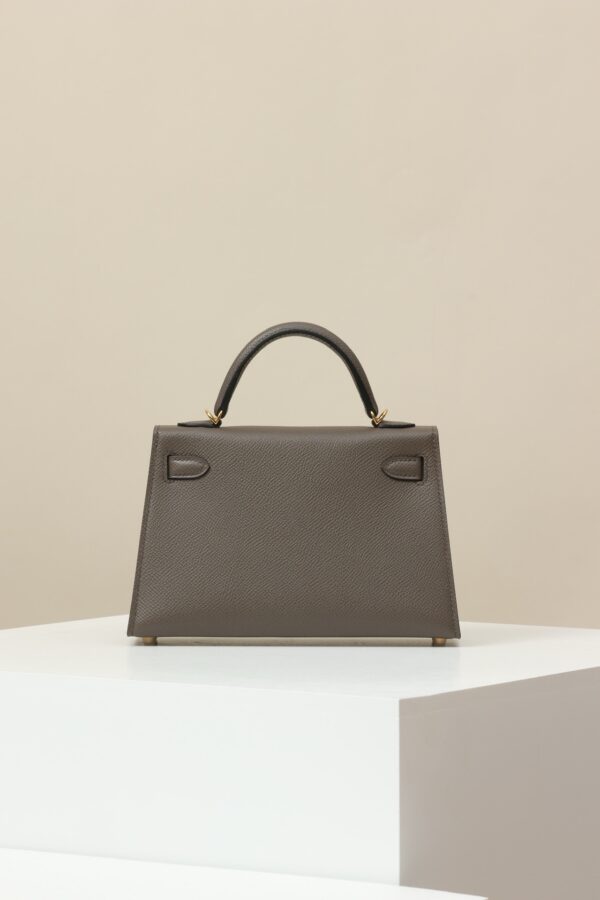 HERMES Mini Kelly II 19cm (Epsom M8 Asphalt Grey / Gold Hardware)