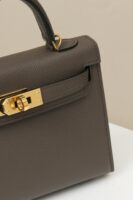 HERMES Mini Kelly II 19cm (Epsom M8 Asphalt Grey / Gold Hardware)