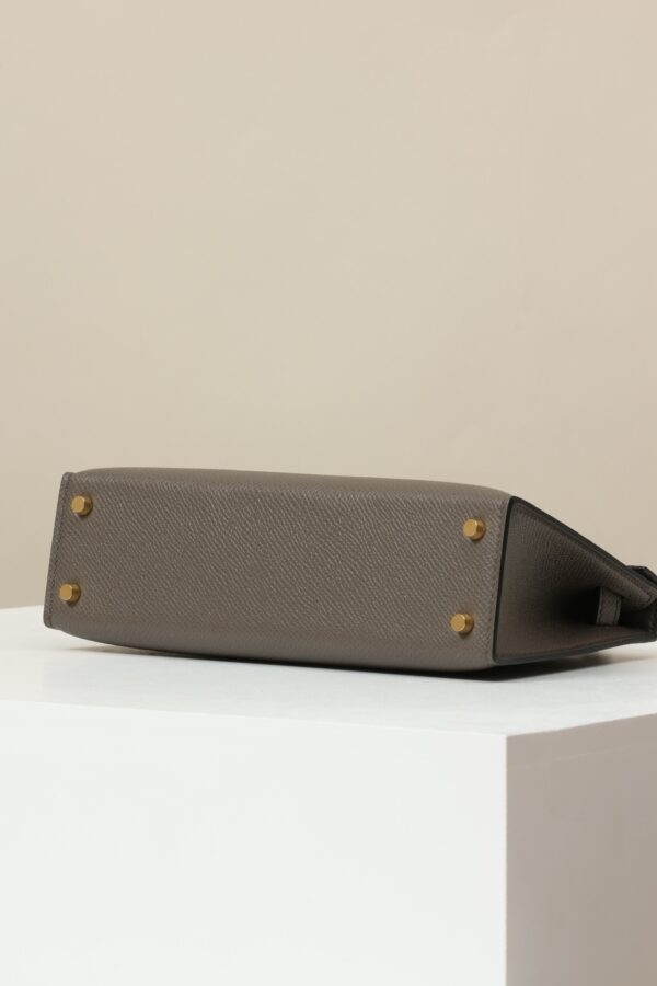 HERMES Mini Kelly II 19cm (Epsom M8 Asphalt Grey / Gold Hardware)