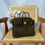 HERMES Birkin 25cm | Matte HCP American Alligator Belly | Gold Hardware
