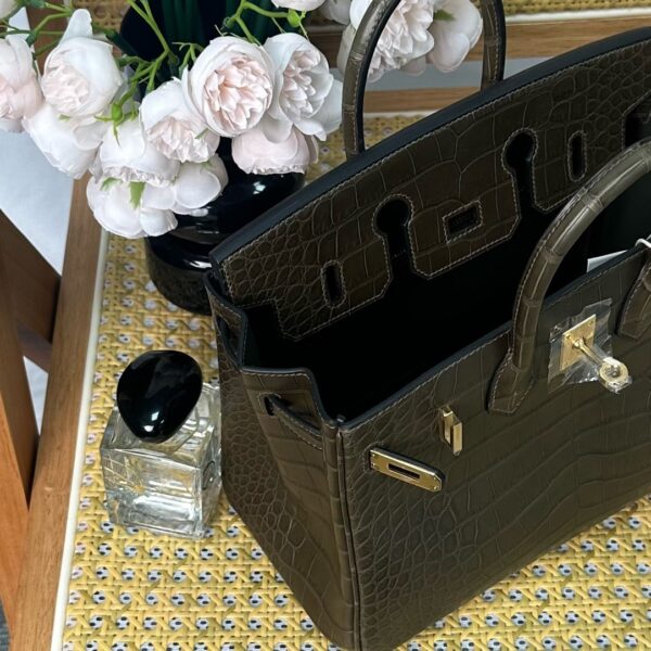 HERMES Birkin 25cm | Matte HCP American Alligator Belly | Gold Hardware