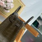 HERMES Birkin 25cm | Matte HCP American Alligator Belly | Gold Hardware