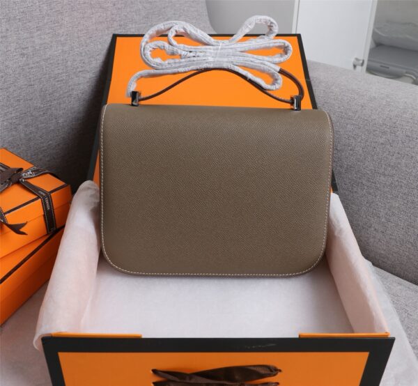 Hermès Constance Bag – Factory Direct | Epsom Leather in Khaki with Silver Hardware