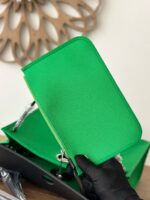 Hermès Herbag 31cm – Bamboo Green with Black Flap | Silver Hardware (Exposed Stitching)