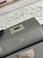 Hermès Mini 2424 – Handcrafted Elegance in Cloud Grey
