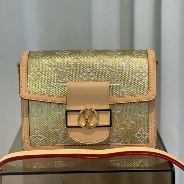 Louis Vuitton Dauphine Mini Handbag – Gold Monoglam