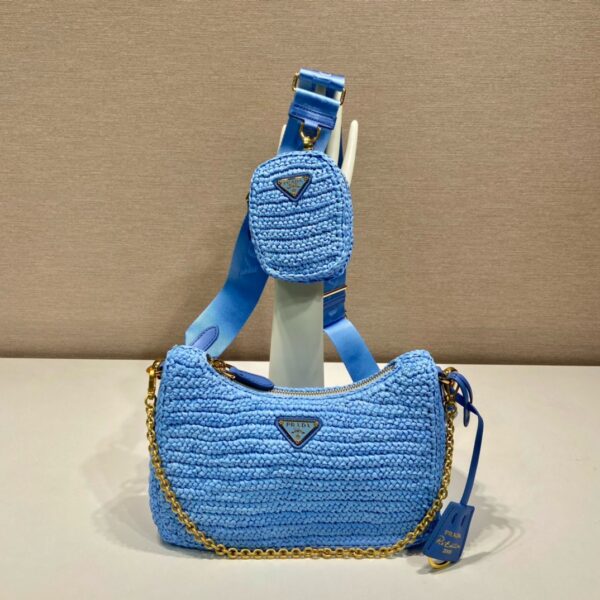 PRADA 3-in-1 Handwoven Raffia Bag – L1BH204LU (New Color)