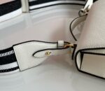 PRADA 1BD317 Monochrome Saffiano Leather Crossbody Bag