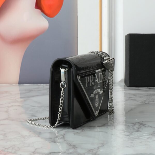 PRADA 1BH189 Triangle Flap Shoulder Bag