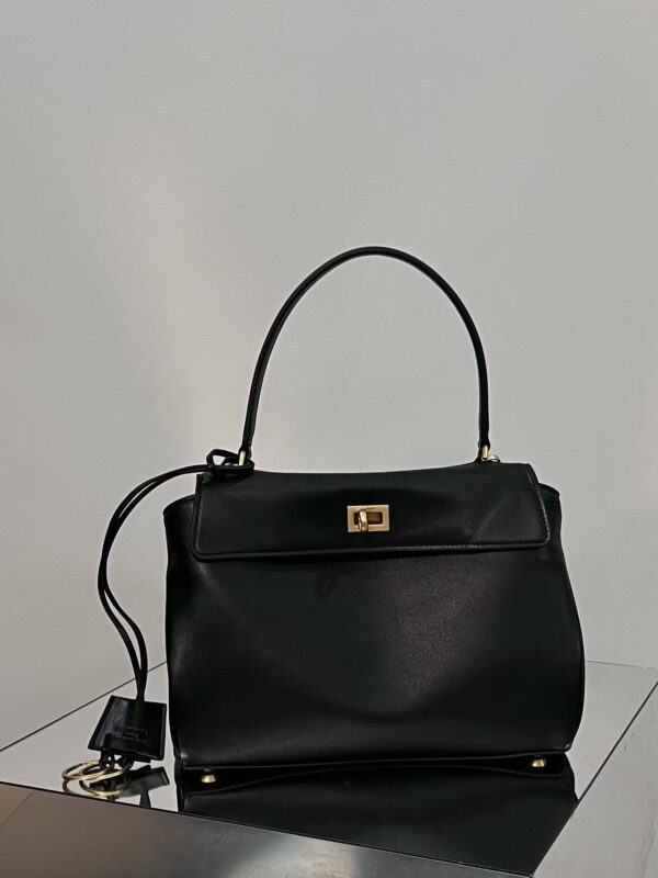 24s Hot-Selling Mini Black & Gold BALENCIAGA RODEO BAG