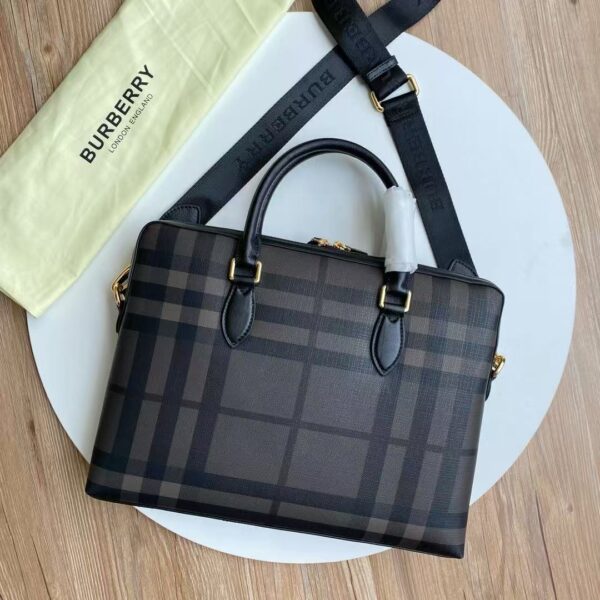 Balenciaga Men's Briefcase – Smoky Check Pattern